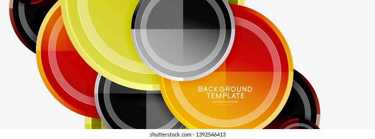 Circular pattern, abstract circles composition. Vector design