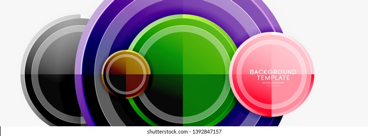 Circular pattern, abstract circles composition. Vector design