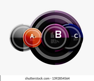Circular pattern, abstract circles composition. Vector design