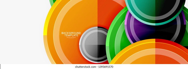 Circular pattern, abstract circles composition. Vector design