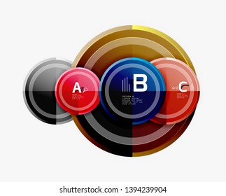 Circular pattern, abstract circles composition. Vector design