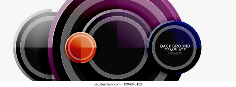 Circular pattern, abstract circles composition. Vector design