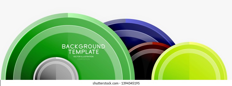 Circular pattern, abstract circles composition. Vector design