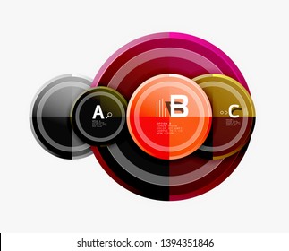 Motif circulaire, composition de cercles abstraits. Création vectorielle