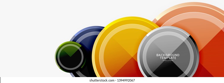 Circular pattern, abstract circles composition. Vector design