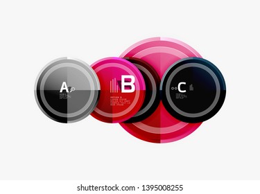 Circular pattern, abstract circles composition. Vector design