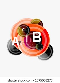 Circular pattern, abstract circles composition. Vector design