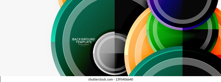 Circular pattern, abstract circles composition. Vector design