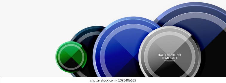 Circular pattern, abstract circles composition. Vector design