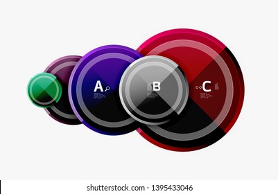Circular pattern, abstract circles composition. Vector design