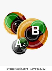 Circular pattern, abstract circles composition. Vector design