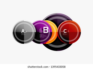 Circular pattern, abstract circles composition. Vector design
