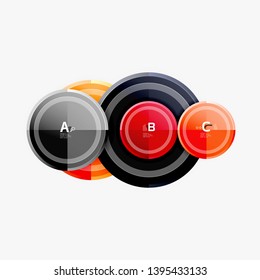 Circular pattern, abstract circles composition. Vector design