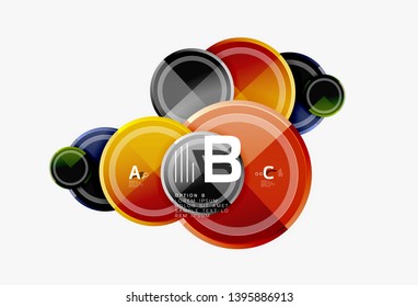 Circular pattern, abstract circles composition. Vector design