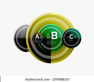 Circular pattern, abstract circles composition. Vector design