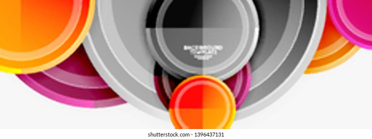 Circular pattern, abstract circles composition. Vector design
