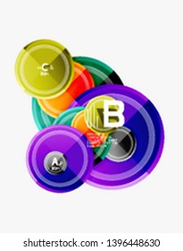 Circular pattern, abstract circles composition. Vector design