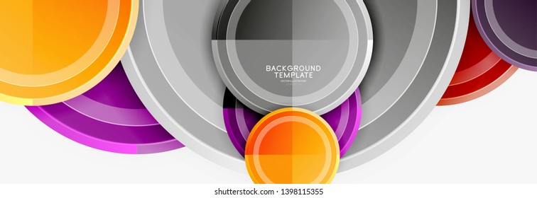 Circular pattern, abstract circles composition. Vector design