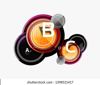 Circular pattern, abstract circles composition. Vector design