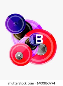 Circular pattern, abstract circles composition. Vector design