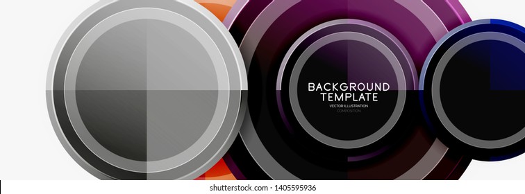 Circular pattern, abstract circles composition. Vector design
