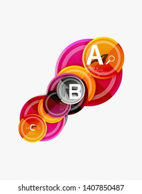 Circular pattern, abstract circles composition. Vector design