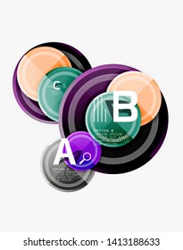 Circular pattern, abstract circles composition. Vector design