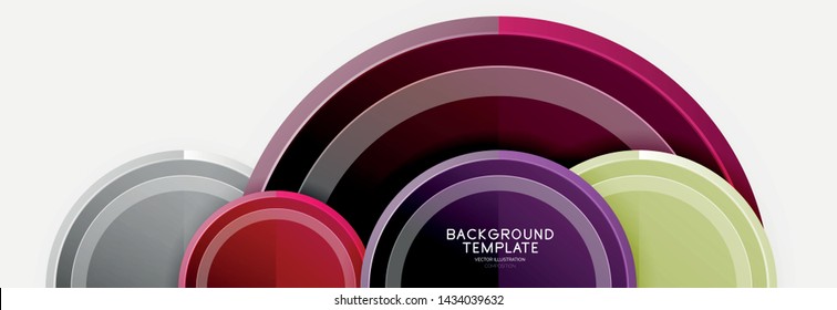 Circular pattern, abstract circles composition. Vector design