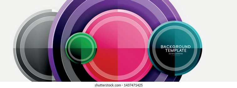 Circular pattern, abstract circles composition. Vector design