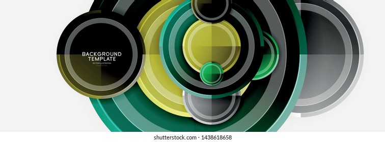 Circular pattern, abstract circles composition. Vector design