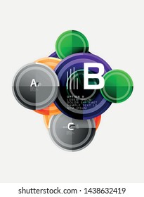 Circular pattern, abstract circles composition. Vector design