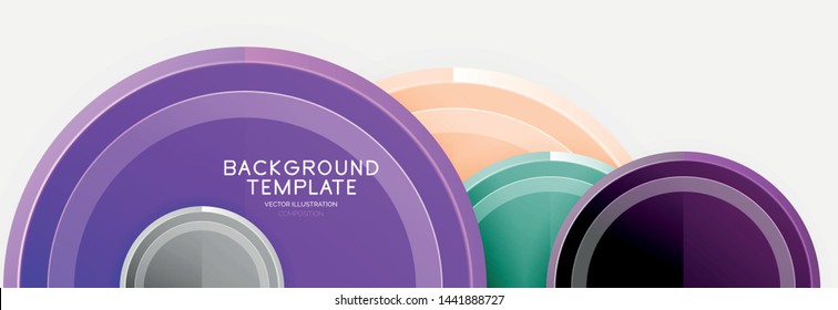 Circular pattern, abstract circles composition. Vector design
