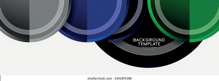 Circular pattern, abstract circles composition. Vector design