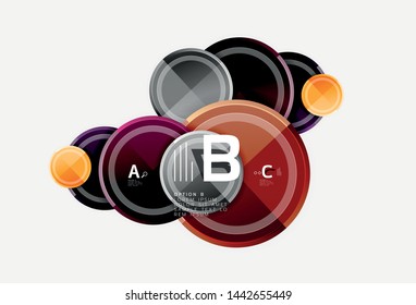Circular pattern, abstract circles composition. Vector design
