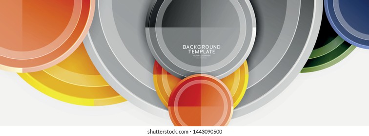 Circular pattern, abstract circles composition. Vector design