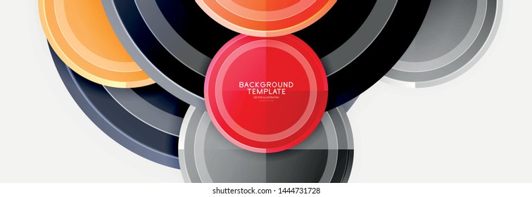 Circular pattern, abstract circles composition. Vector design