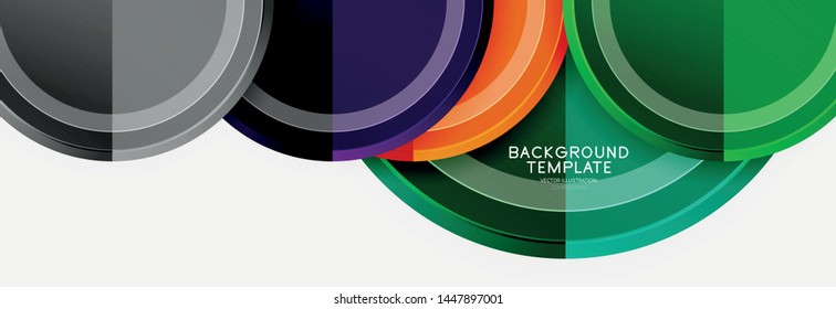 Circular pattern, abstract circles composition. Vector design