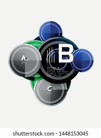 Circular pattern, abstract circles composition. Vector design