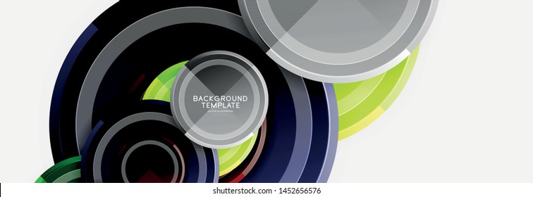Circular pattern, abstract circles composition. Vector design