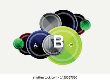 Circular pattern, abstract circles composition. Vector design