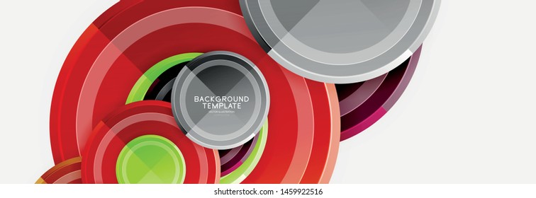 Circular pattern, abstract circles composition. Vector design