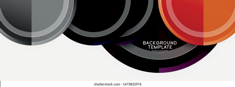 Circular pattern, abstract circles composition. Vector design