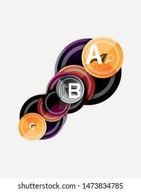 Circular pattern, abstract circles composition. Vector design