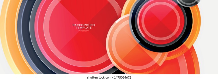 Circular pattern, abstract circles composition. Vector design