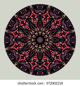  The circular pattern. Abstract design. Flower circular background.