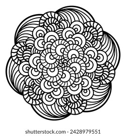 Circular pattern abstract mandala. Mandala art style abstract. Mandala with floral patterns. Yoga templates