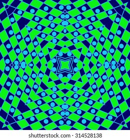 Circular   pattern of  abstract motif,  doodles, ellipses, stripes, stars . Hand drawn.