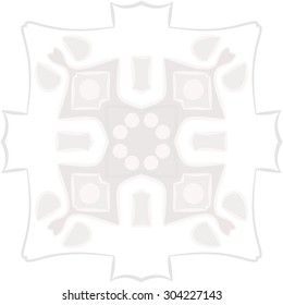 Circular   pattern of abstract motif, ellipses,hole, spots. Hand drawn.