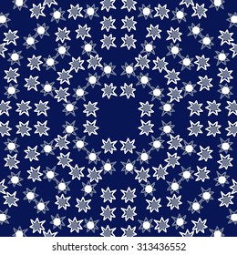 Circular   pattern of abstract motif, ellipses,zigzag,stars, doodles . Hand drawn.