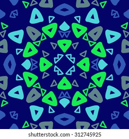 Circular   pattern of abstract motif,  scribble, doodles. Hand drawn.